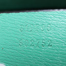 GUCCI Hand Bag Leather 2way Green Gold 319795 Auth 192124V-24