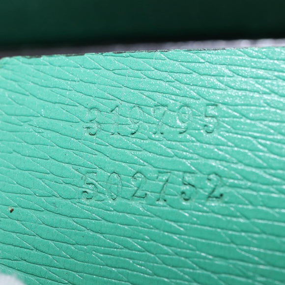 GUCCI Hand Bag Leather 2way Green Gold 319795 Auth 192124V
