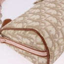 Christian Dior Trotter Canvas Chain Romantic Bag PVC Beige Silver Auth 192126V-9