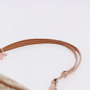 Christian Dior Trotter Canvas Chain Romantic Bag PVC Beige Silver Auth 192126V-8