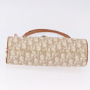 Christian Dior Trotter Canvas Chain Romantic Bag PVC Beige Silver Auth 192126V-5