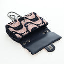 CHANEL Chain Shoulder Bag Leather sequins Navy Silver CC Auth 192127SM-20