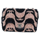 CHANEL Chain Shoulder Bag Leather sequins Navy Silver CC Auth 192127SM-13