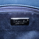 CHANEL Chain Shoulder Bag Leather sequins Navy Silver CC Auth 192127SM-24