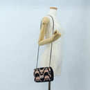 CHANEL Chain Shoulder Bag Leather sequins Navy Silver CC Auth 192127SM-29