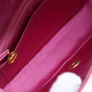 CHANEL Matelasse Chain Shoulder Bag Satin Pink Gold CC Auth 192128-11