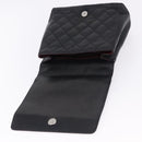 CHANEL Matelasse Chain Hand Bag Lamb Skin Black Silver CC Auth 192129M-14