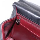 CHANEL Matelasse Chain Hand Bag Lamb Skin Black Silver CC Auth 192129M-19