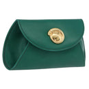 CARTIER PANTHERE Coin Purse Leather Green Gold Auth 192131A-1