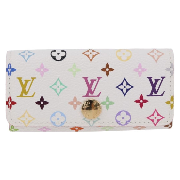 LOUIS VUITTON Monogram Multicolor Multicles 4 Key Case White M93731 Auth 192135M