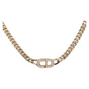 Christian Dior Choker Necklace metal Gold Tone Auth 192151M-1