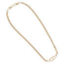 Christian Dior Choker Necklace metal Gold Tone Auth 192151M-2
