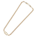 Christian Dior Choker Necklace metal Gold Tone Auth 192151M-7