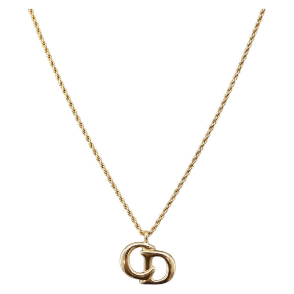 Christian Dior Necklace metal Gold Tone Auth 192156V