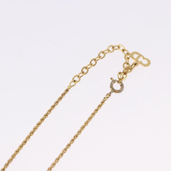 Christian Dior Necklace metal Gold Tone Auth 192156V