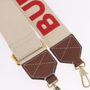 BURBERRY Shoulder Strap Canvas 36.2"" Beige Gold Auth 192166M-4