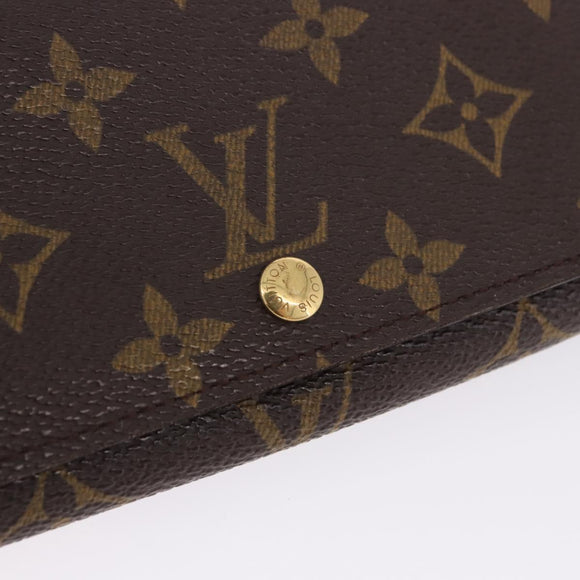 LOUIS VUITTON Monogram Porte Monnaie Billets Tresor Wallet M61730 Auth 192171A