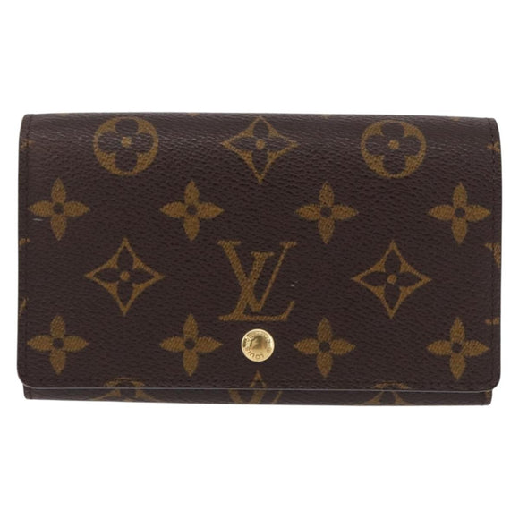 LOUIS VUITTON Monogram Porte Monnaie Billets Tresor Wallet M61730 Auth 192172V