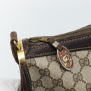 GUCCI GG Supreme Web Sherry Line Shoulder Bag PVC Beige Gold Auth 192186A-10
