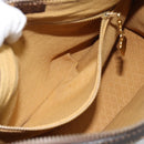 GUCCI GG Supreme Web Sherry Line Shoulder Bag PVC Beige Gold Auth 192186A-20