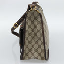 GUCCI GG Supreme Web Sherry Line Shoulder Bag PVC Beige Gold Auth 192186A-5