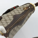 GUCCI GG Supreme Web Sherry Line Shoulder Bag PVC Beige Gold Auth 192186A-6