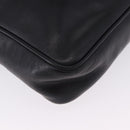 GUCCI Horsebit Web Sherry Line Shoulder Bag Leather Black Gold Auth 192187A-15