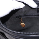 GUCCI Horsebit Web Sherry Line Shoulder Bag Leather Black Gold Auth 192187A-20
