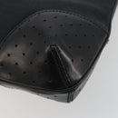 GUCCI Interlocking G Hand Bag Canvas Black Silver 114875 Auth 192188V-15