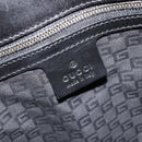 GUCCI Interlocking G Hand Bag Canvas Black Silver 114875 Auth 192188V-19