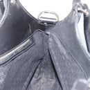 GUCCI Interlocking G Hand Bag Canvas Black Silver 114875 Auth 192188V-20