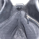GUCCI Interlocking G Hand Bag Canvas Black Silver 114875 Auth 192188V-21