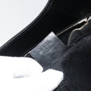 GUCCI Interlocking G Hand Bag Canvas Black Silver 114875 Auth 192188V-11