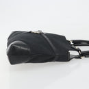 GUCCI Interlocking G Hand Bag Canvas Black Silver 114875 Auth 192188V-3