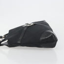 GUCCI Interlocking G Hand Bag Canvas Black Silver 114875 Auth 192188V-4