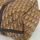 Christian Dior Trotter Canvas Boston Bag Beige Gold Auth 192191-10