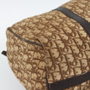 Christian Dior Trotter Canvas Boston Bag Beige Gold Auth 192191-13