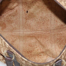Christian Dior Trotter Canvas Boston Bag Beige Gold Auth 192191-15