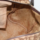 Christian Dior Trotter Canvas Boston Bag Beige Gold Auth 192191-17