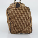 Christian Dior Trotter Canvas Boston Bag Beige Gold Auth 192191-4