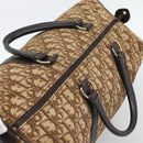 Christian Dior Trotter Canvas Boston Bag Beige Gold Auth 192191-6