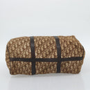 Christian Dior Trotter Canvas Boston Bag Beige Gold Auth 192191-9