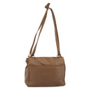 LOEWE Shoulder Bag Leather Brown Gold Auth 192193-1