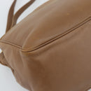 LOEWE Shoulder Bag Leather Brown Gold Auth 192193-15