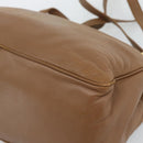 LOEWE Shoulder Bag Leather Brown Gold Auth 192193-16
