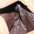LOEWE Shoulder Bag Leather Brown Gold Auth 192193-19