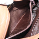 LOEWE Shoulder Bag Leather Brown Gold Auth 192193-22