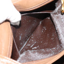 LOEWE Shoulder Bag Leather Brown Gold Auth 192193-23