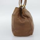 LOEWE Shoulder Bag Leather Brown Gold Auth 192193-4