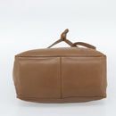 LOEWE Shoulder Bag Leather Brown Gold Auth 192193-5